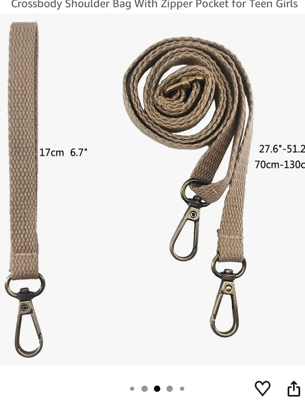 Anthology Canvas Crossbody Phone Bag - White/Tan